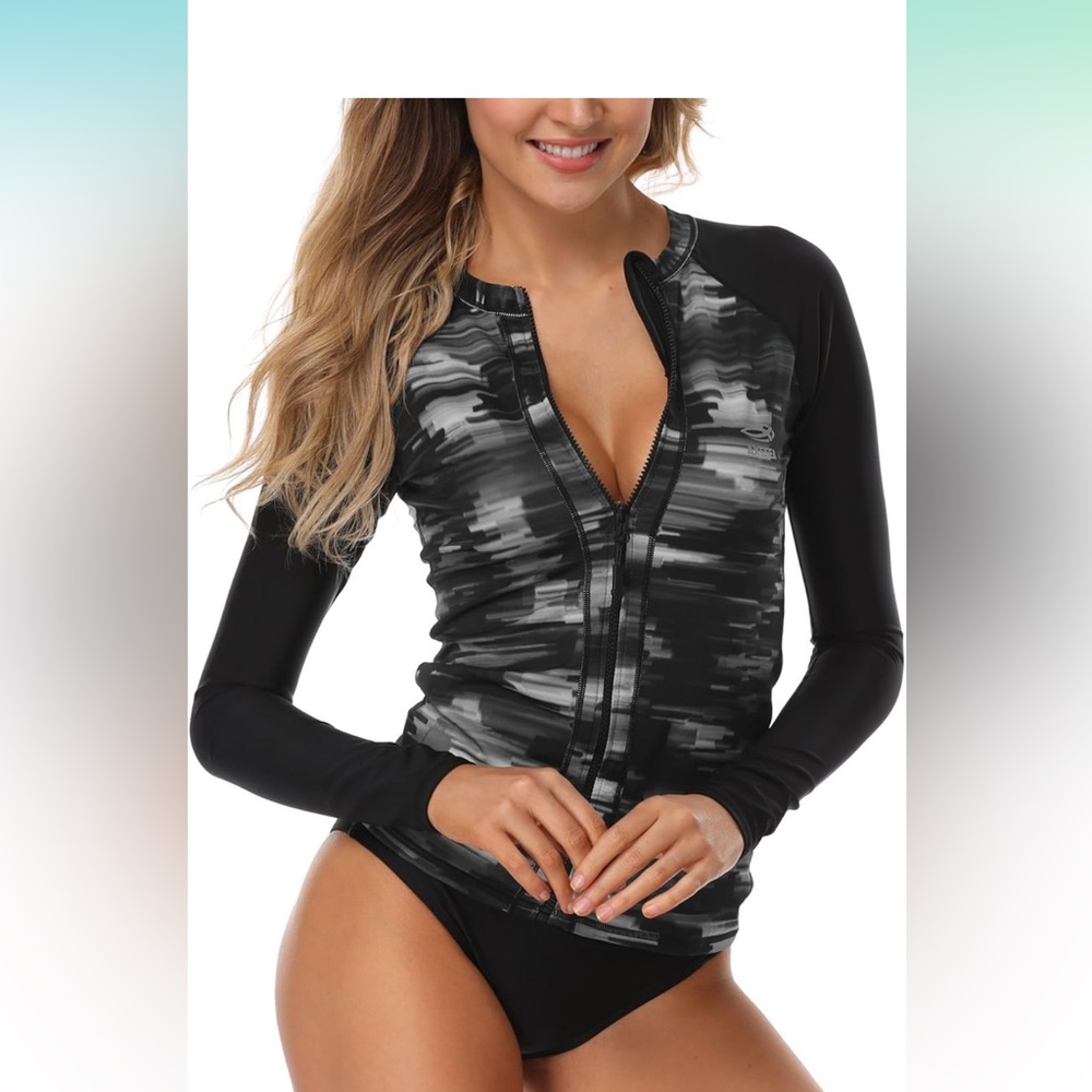 AXESEA Women's Rash Guard Tops Long Sleeve Bathing Suits UV Sun Protection